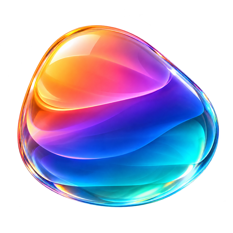 PhotoPebble’s liquid-glass logo